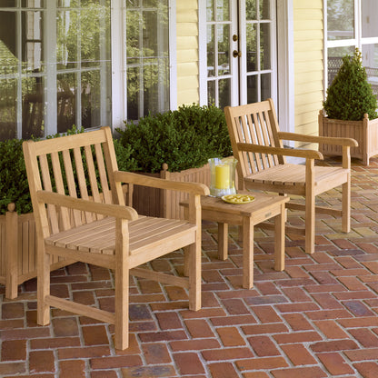 Oxford Garden Classic Teak 18 inch Square End Table, view 2