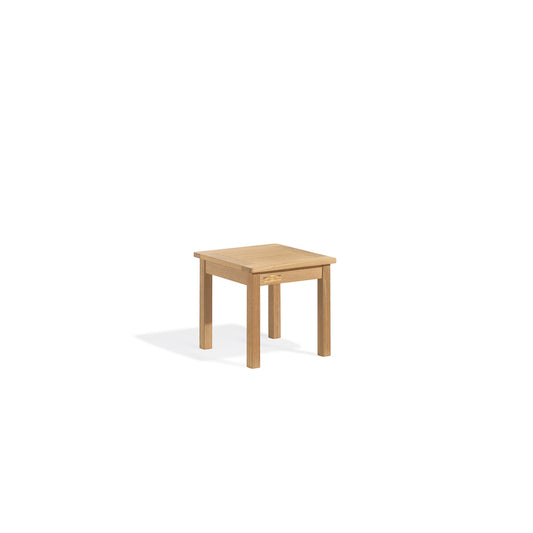 Oxford Garden Classic Teak 18" Square End Table shown on a plain white background
