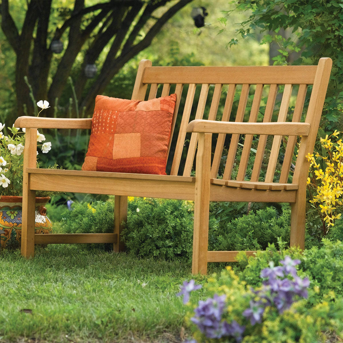 Oxford Garden Classic Teak 4 ft Bench, view 2