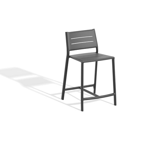 Oxford Garden Eiland Aluminum Counter Stool shown on a plain white background