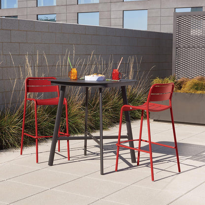 Oxford Garden Kapri Stacking Aluminum Bar Height Chair, view 3
