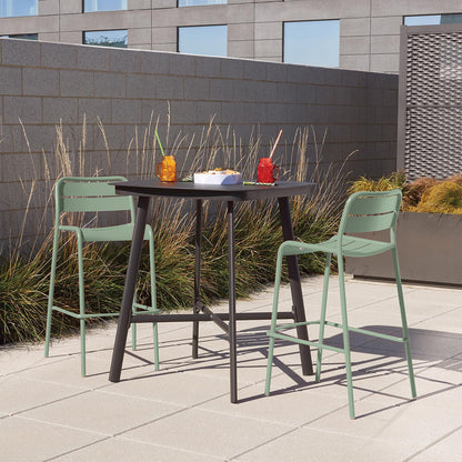 Oxford Garden Kapri Stacking Aluminum Bar Height Chair, view 2
