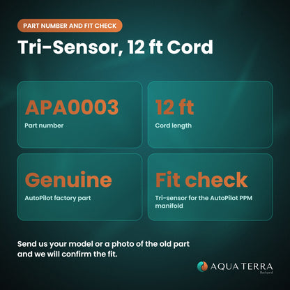 AutoPilot Tri-Sensor, 12 ft Cord, APA0003 part number, rating and fit check