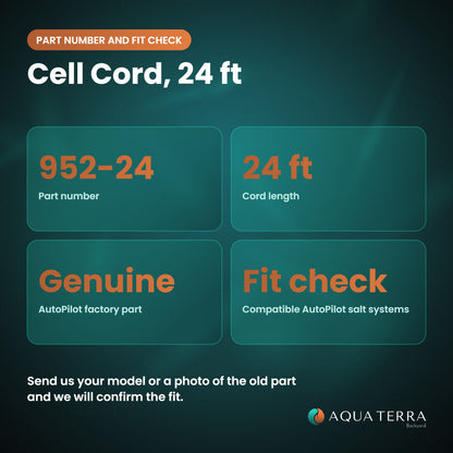 AutoPilot Cell Cord, 24 ft, 952-24 part number, rating and fit check