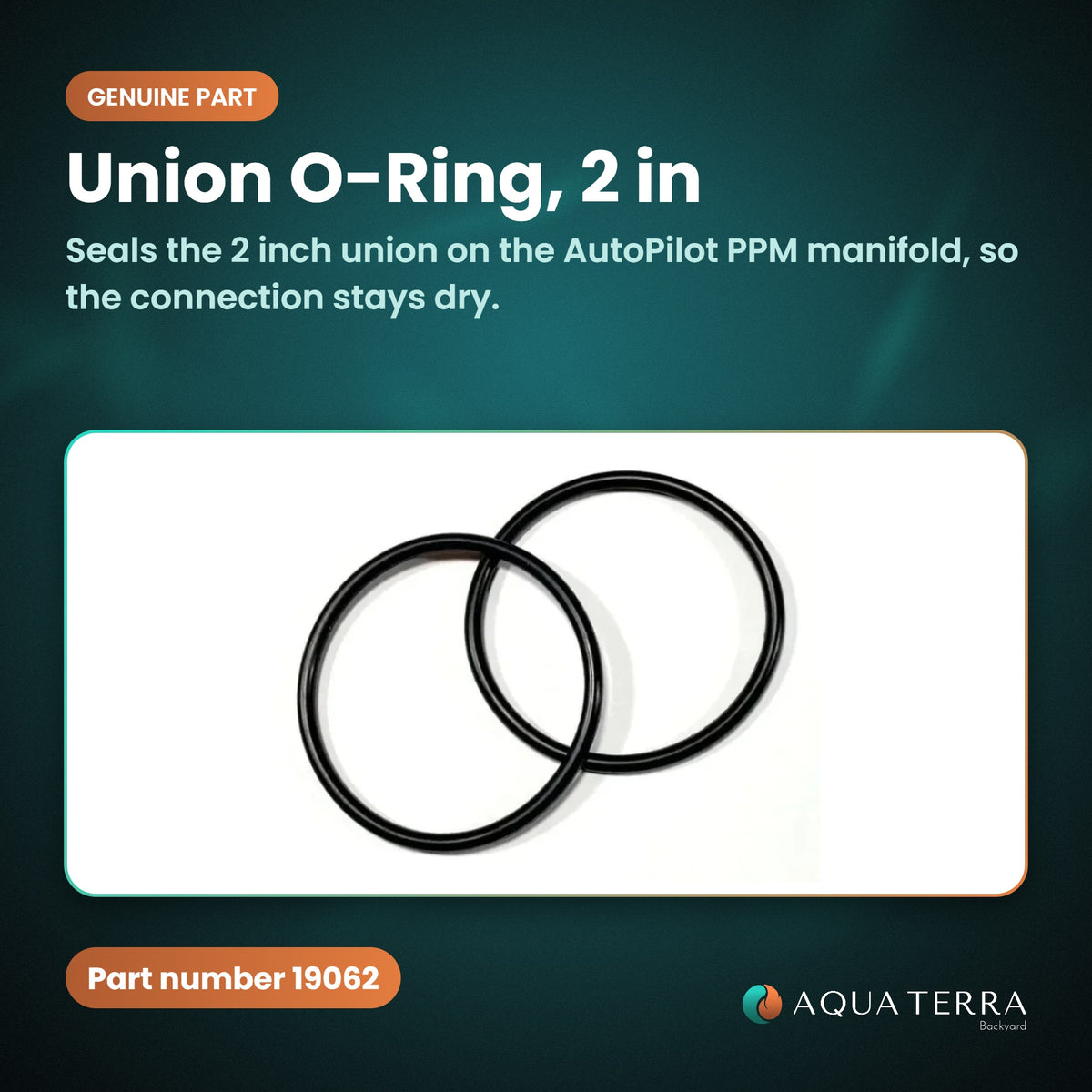 AutoPilot Union O-Ring, 2 in, 19062 genuine part, what it does
