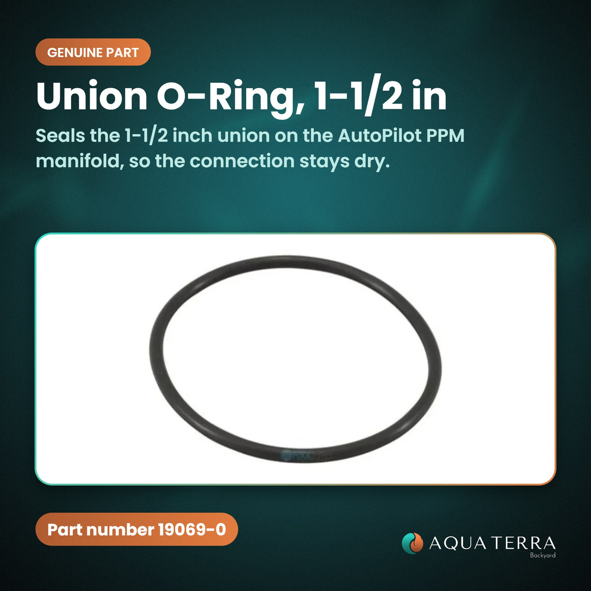 AutoPilot Union O-Ring, 1-1/2 in, 19069-0 genuine part, what it does