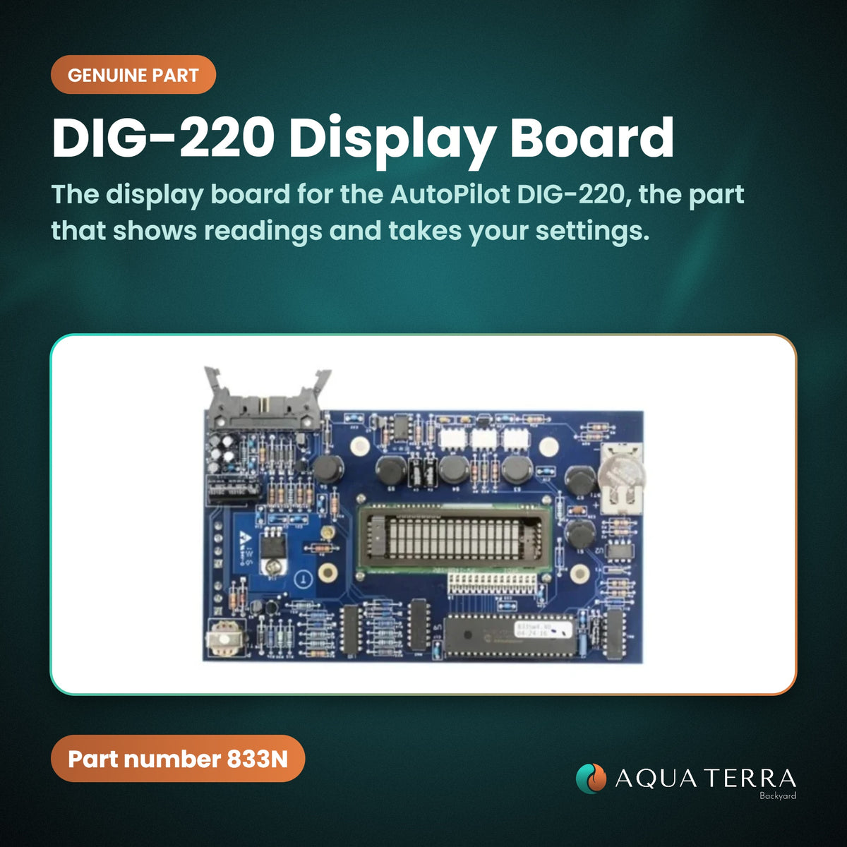 AutoPilot DIG-220 Display Board, 833N genuine part, what it does