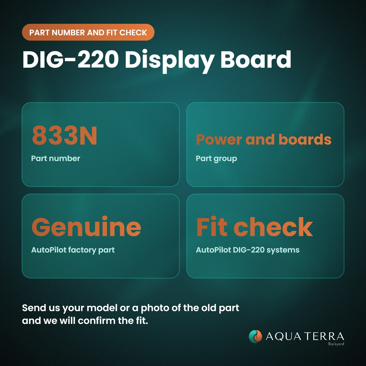AutoPilot DIG-220 Display Board, 833N part number, rating and fit check