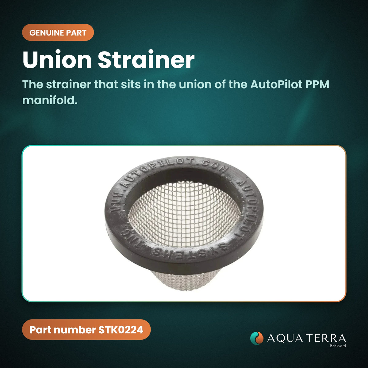 AutoPilot Union Strainer, STK0224 genuine part, what it does