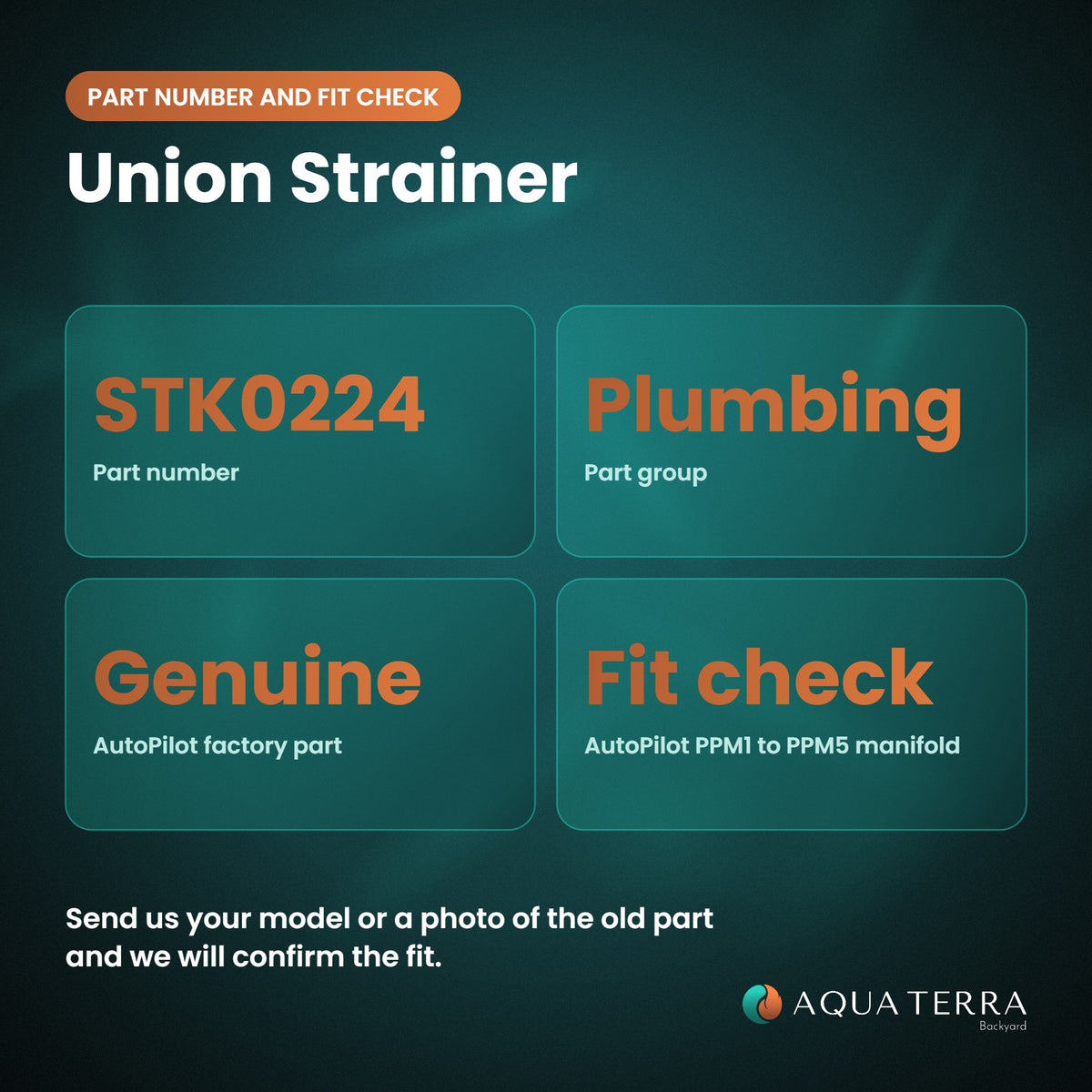 AutoPilot Union Strainer, STK0224 part number, rating and fit check