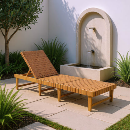 Breath Outdoor Patio Chaise Lounge, Brown