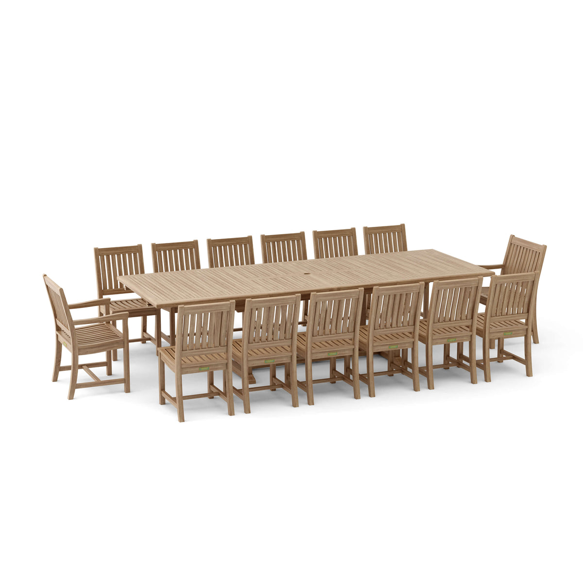 Anderson Teak Valencia Rialto 15-Piece Dining Set