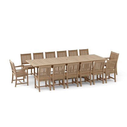 Anderson Teak Valencia Rialto 15-Piece Dining Set