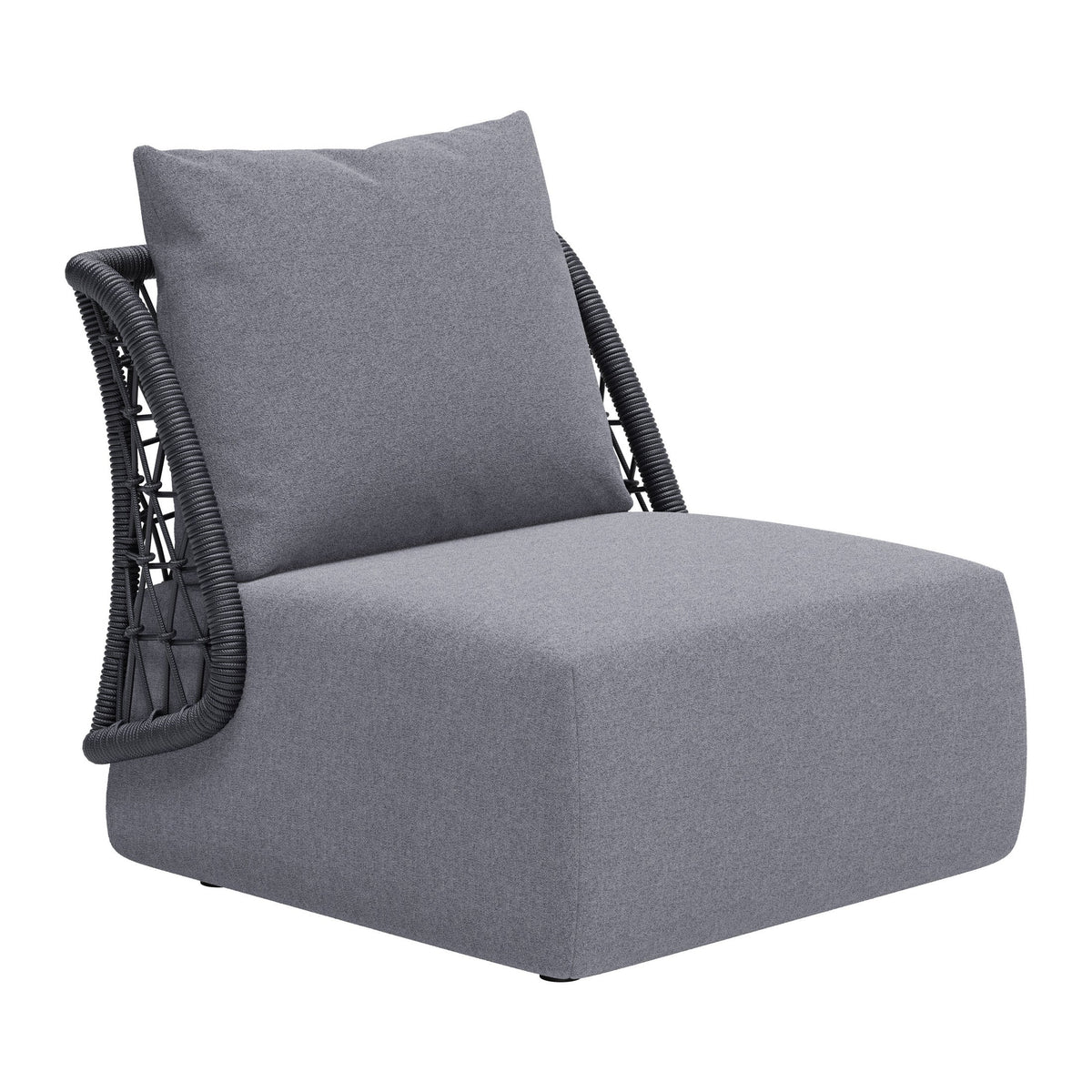 Mekan Outdoor Patio Accent Chair, Gray