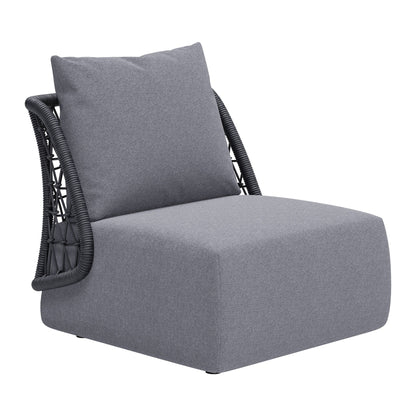 Mekan Outdoor Patio Accent Chair, Gray