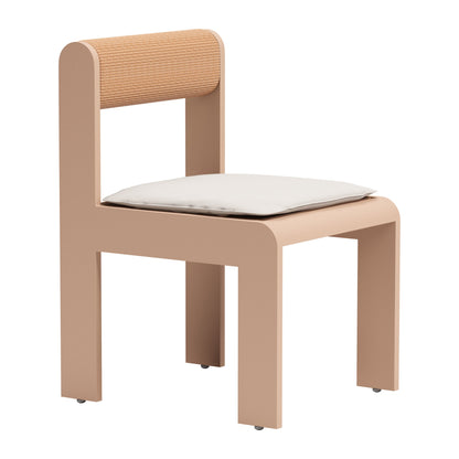 Island Outdoor Patio Dining Chair, Set of 2, White