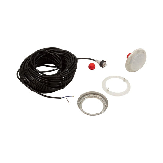 PAL Lighting EvenGlow Cool White Nicheless Pool Light, 6-1/3 inch, 80 ft Cable, model 64-EGNCW-80