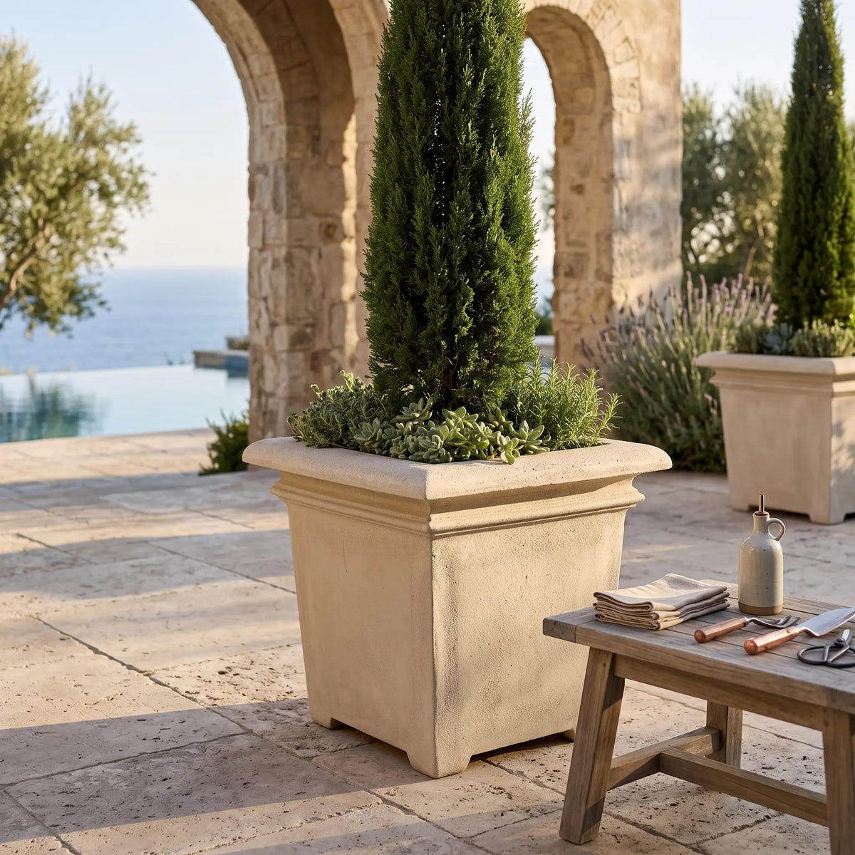 Anderson Teak Palace Square Planter