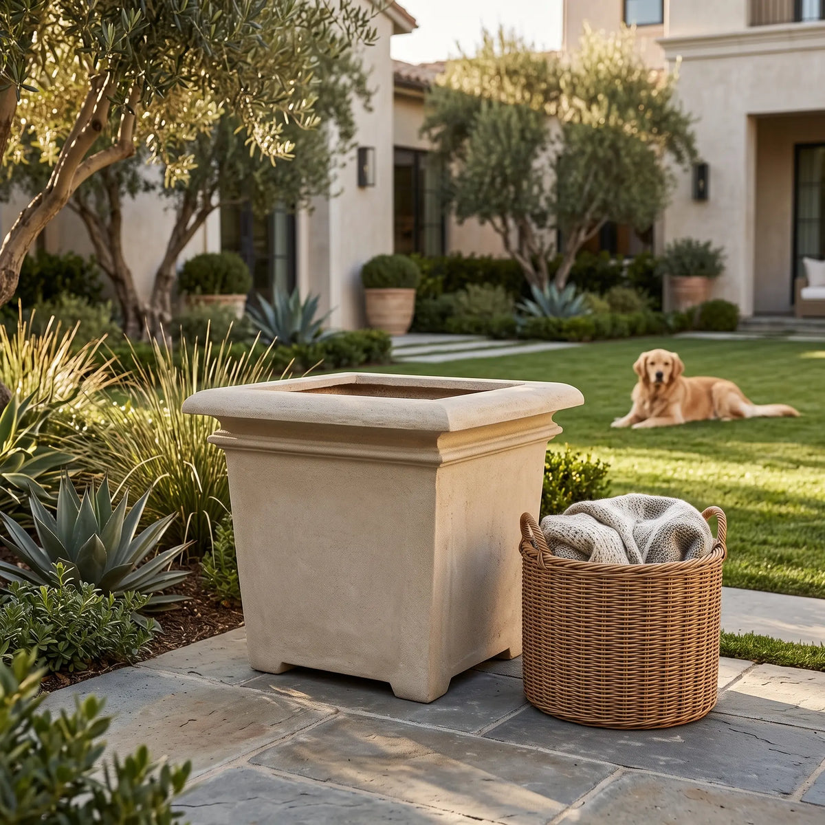 Anderson Teak Palace Square Planter
