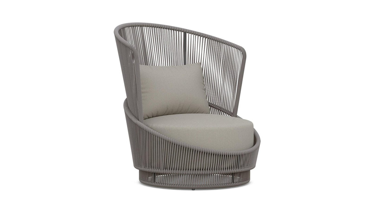 Palma Swivel Club Chair in Mocha