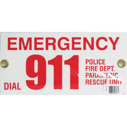 Rainbow Sign Phone 911 6X12 One Color | R231700