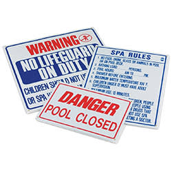 Sign No Lifeguard 6Pk S Car 7-2002 24X36 | R235300