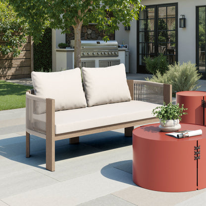Rebel Outdoor Patio Sofa, Beige