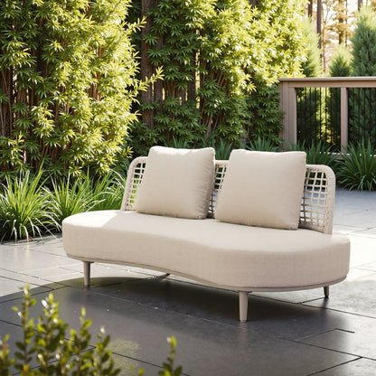 Ruhe Outdoor Patio Sofa, Beige