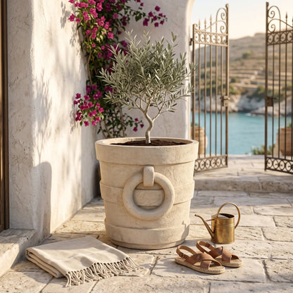 Anderson Teak Pompeii Round Planter