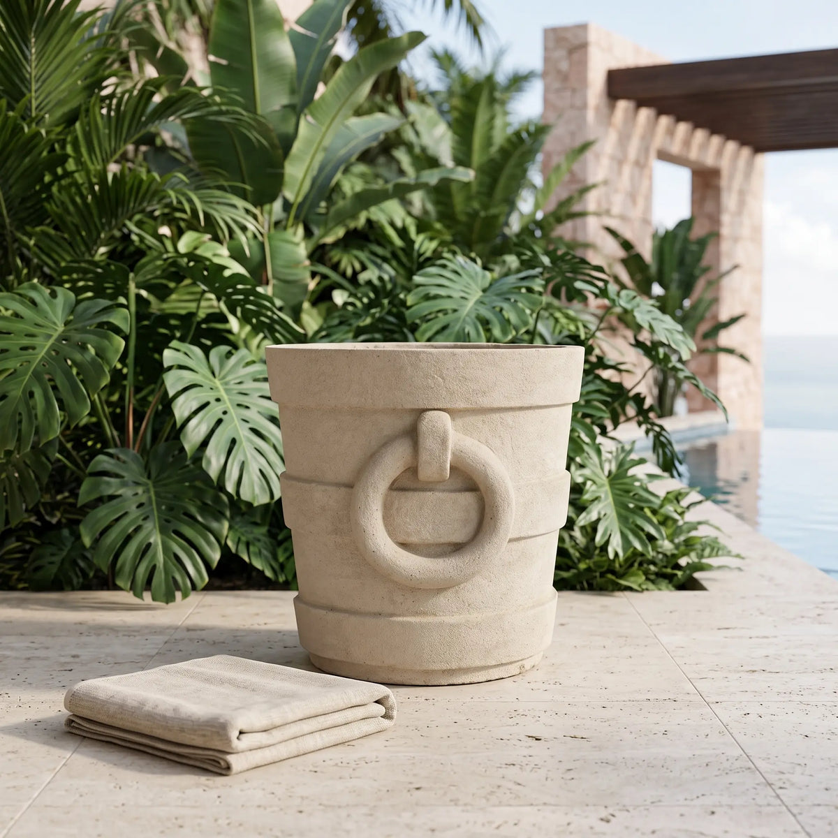 Anderson Teak Pompeii Round Planter