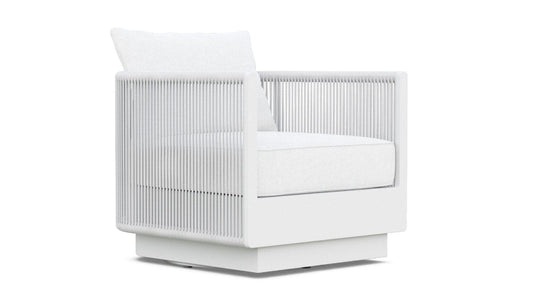 Porto Swivel Club Chair in Pearl Gray