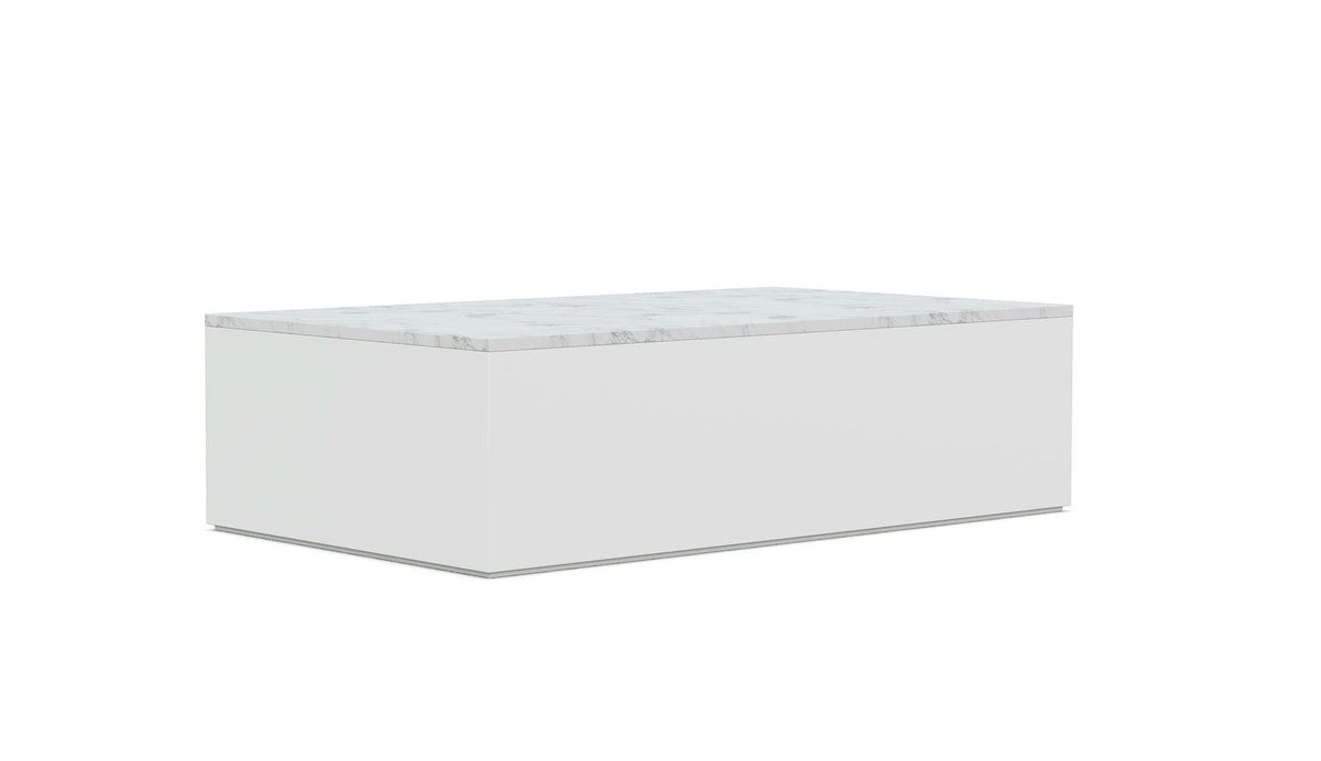 Porto Coffee Table in Honed Carrara Marble