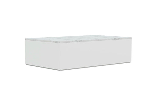 Porto Coffee Table in Honed Carrara Marble