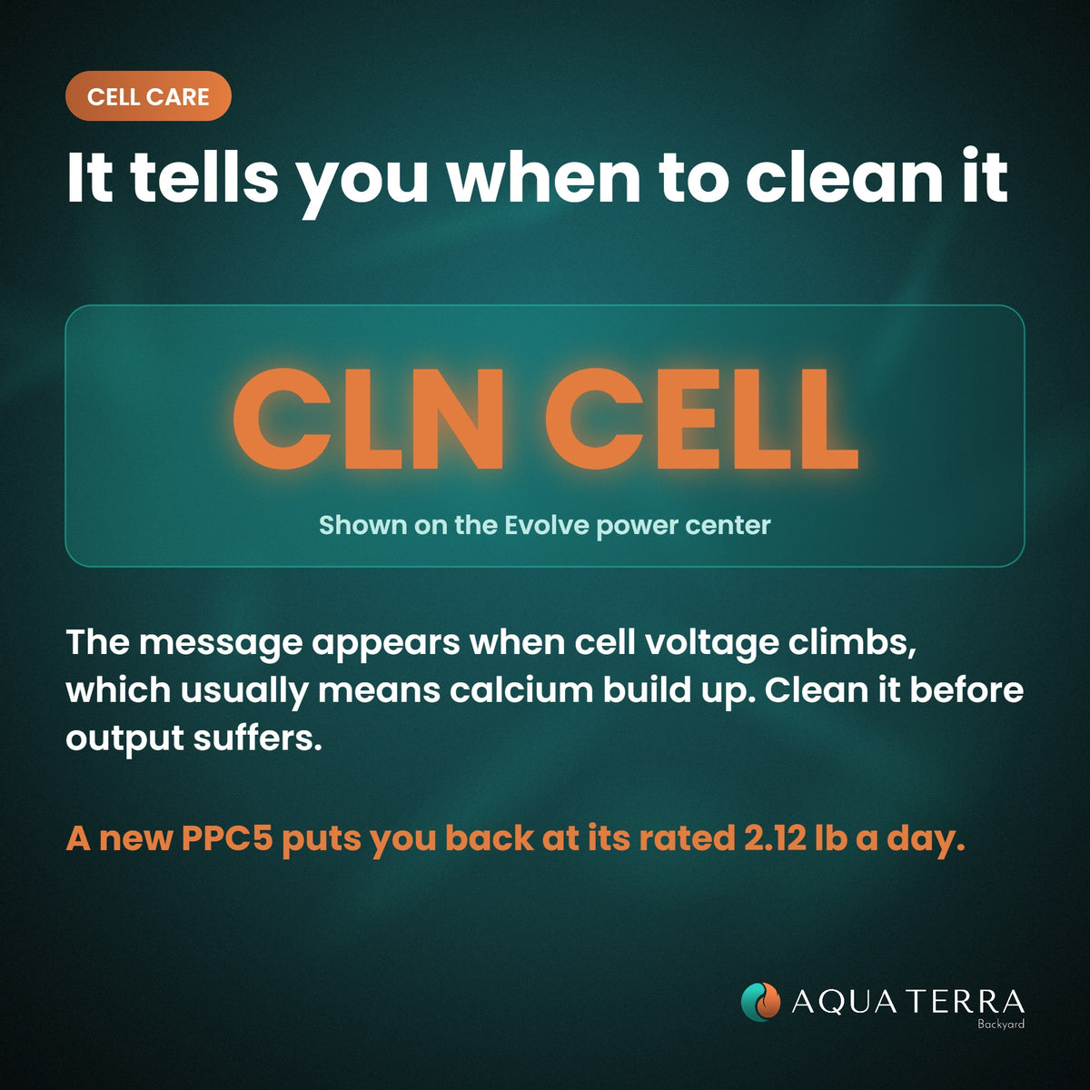 AutoPilot PPC5 salt cell CLN CELL message on Evolve power center
