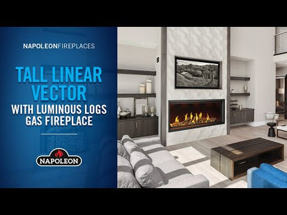 Napoleon TLV50LN2 Tall Linear Vector™ 50 See Through with Luminous Logs Natural Gas Fireplace
