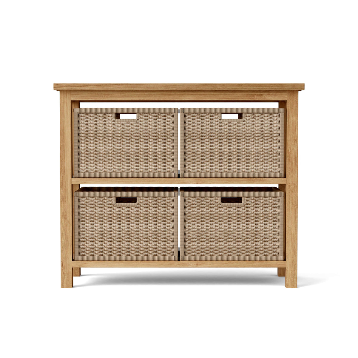 Anderson Teak Towel Console w/ 2-Shelf Table