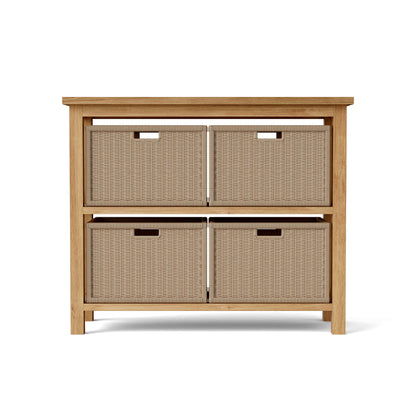 Anderson Teak Towel Console w/ 2-Shelf Table