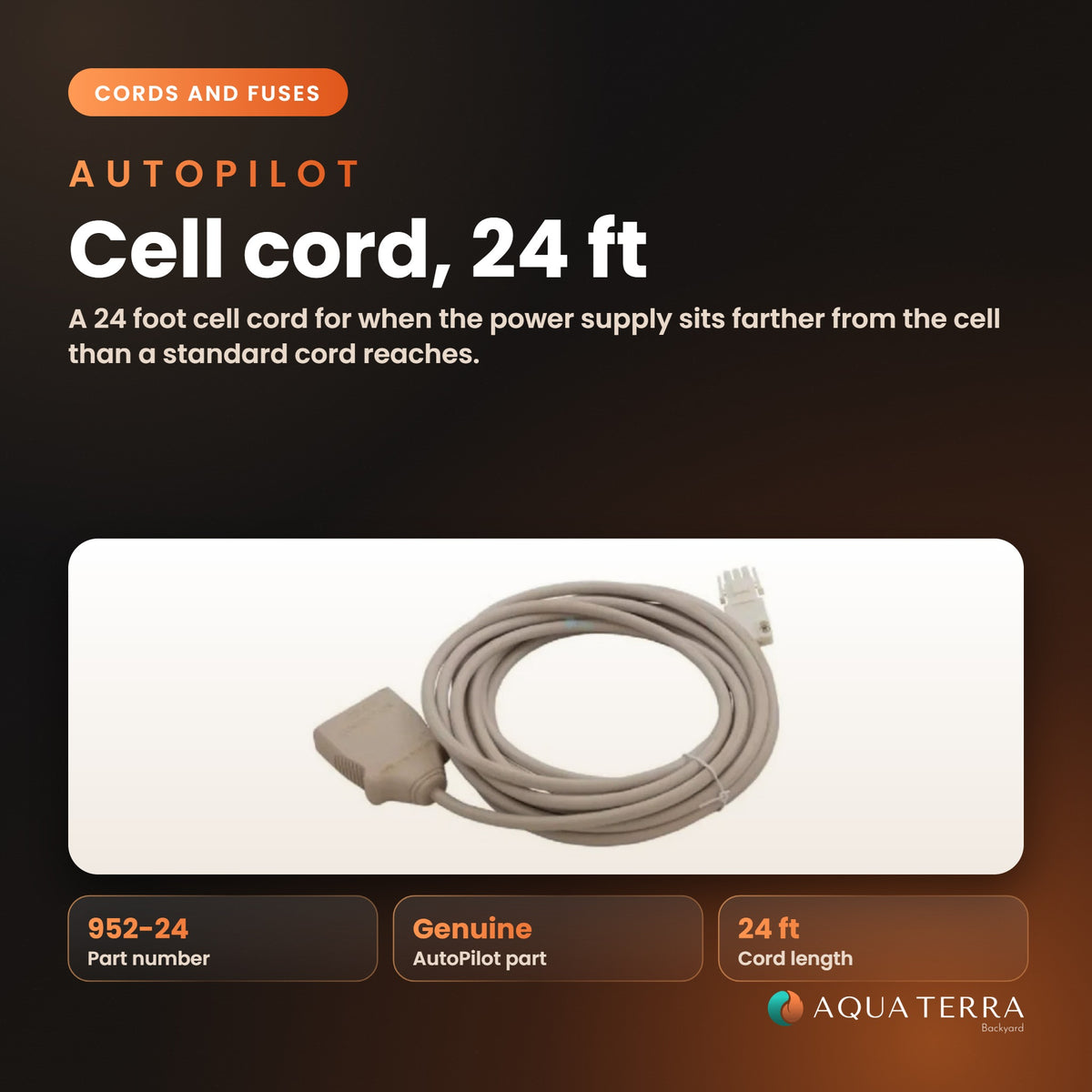 AutoPilot Cell Cord, 24 ft, model 952-24, view 2