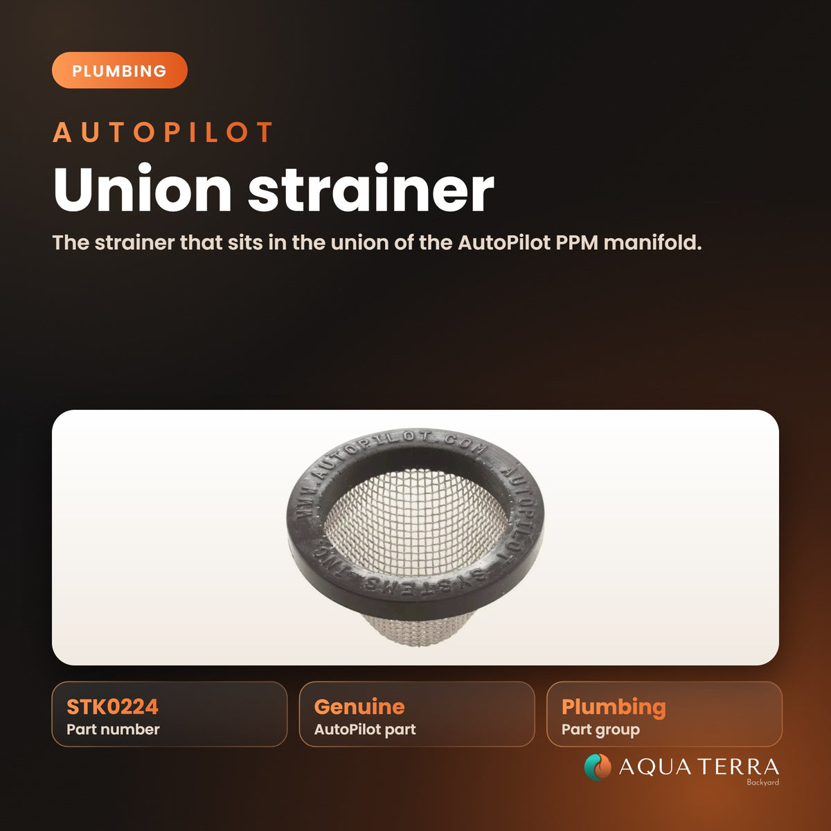 AutoPilot Union Strainer, model STK0224, view 2