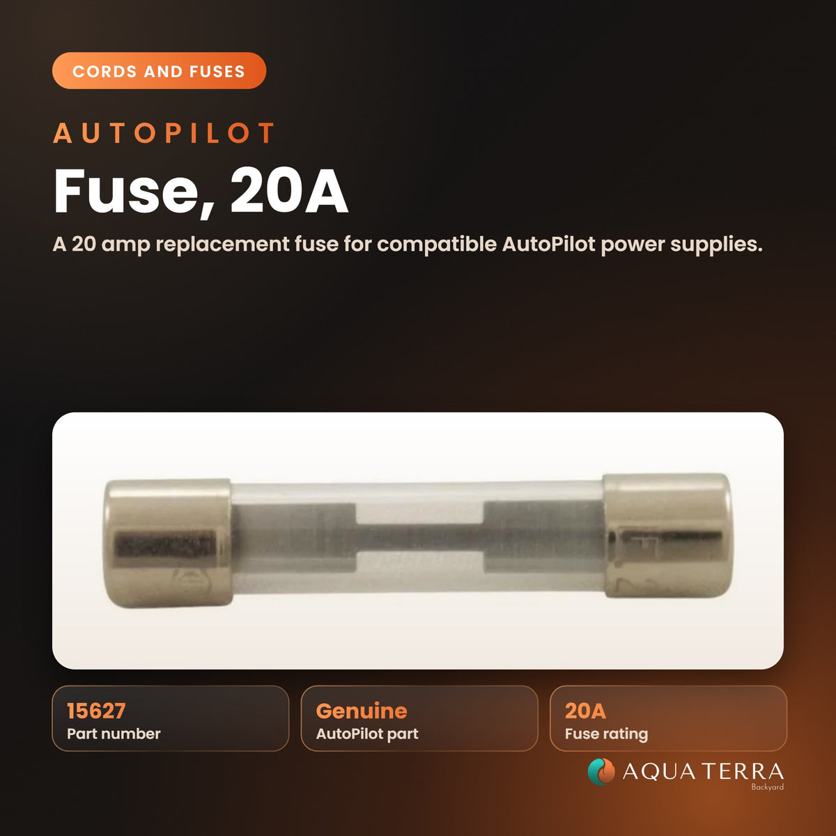 AutoPilot Fuse, 20A, model 15627, view 2