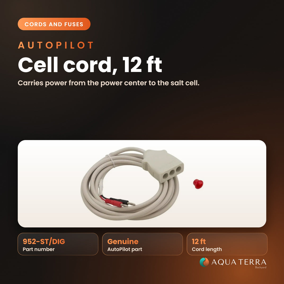 AutoPilot Cell Cord, 12 ft, for Digital, DIG-220 and Evolve Systems, model 952-ST/DIG, view 2