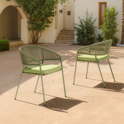 Skye Outdoor Patio Dining Chair, Set of 2, Green