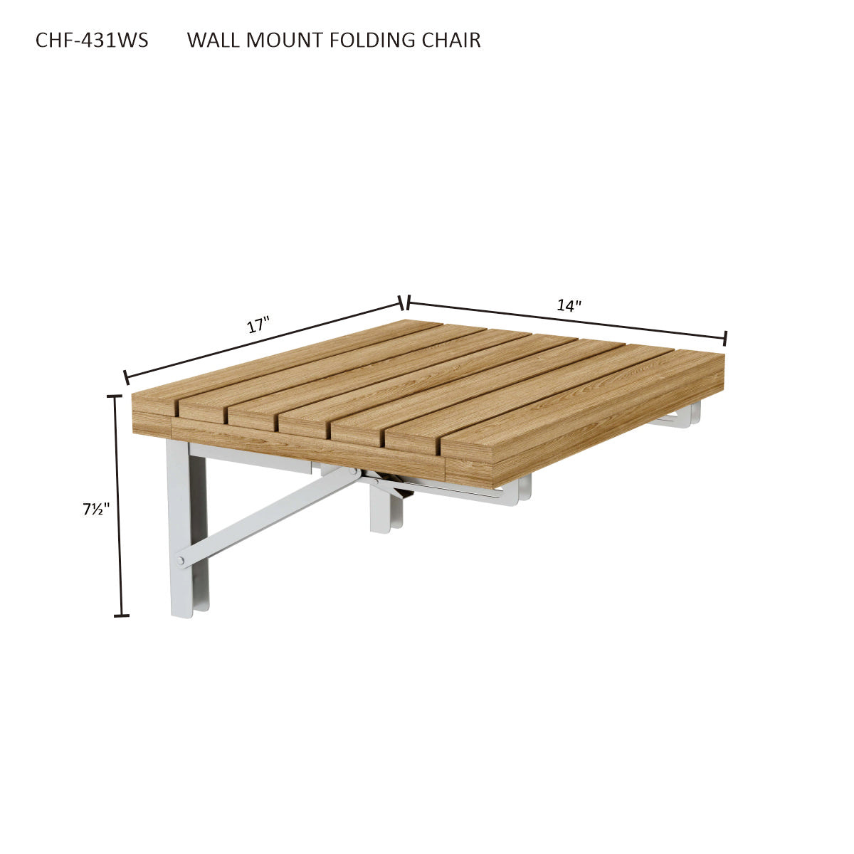 Anderson Teak Wall Mount Folding Chair I