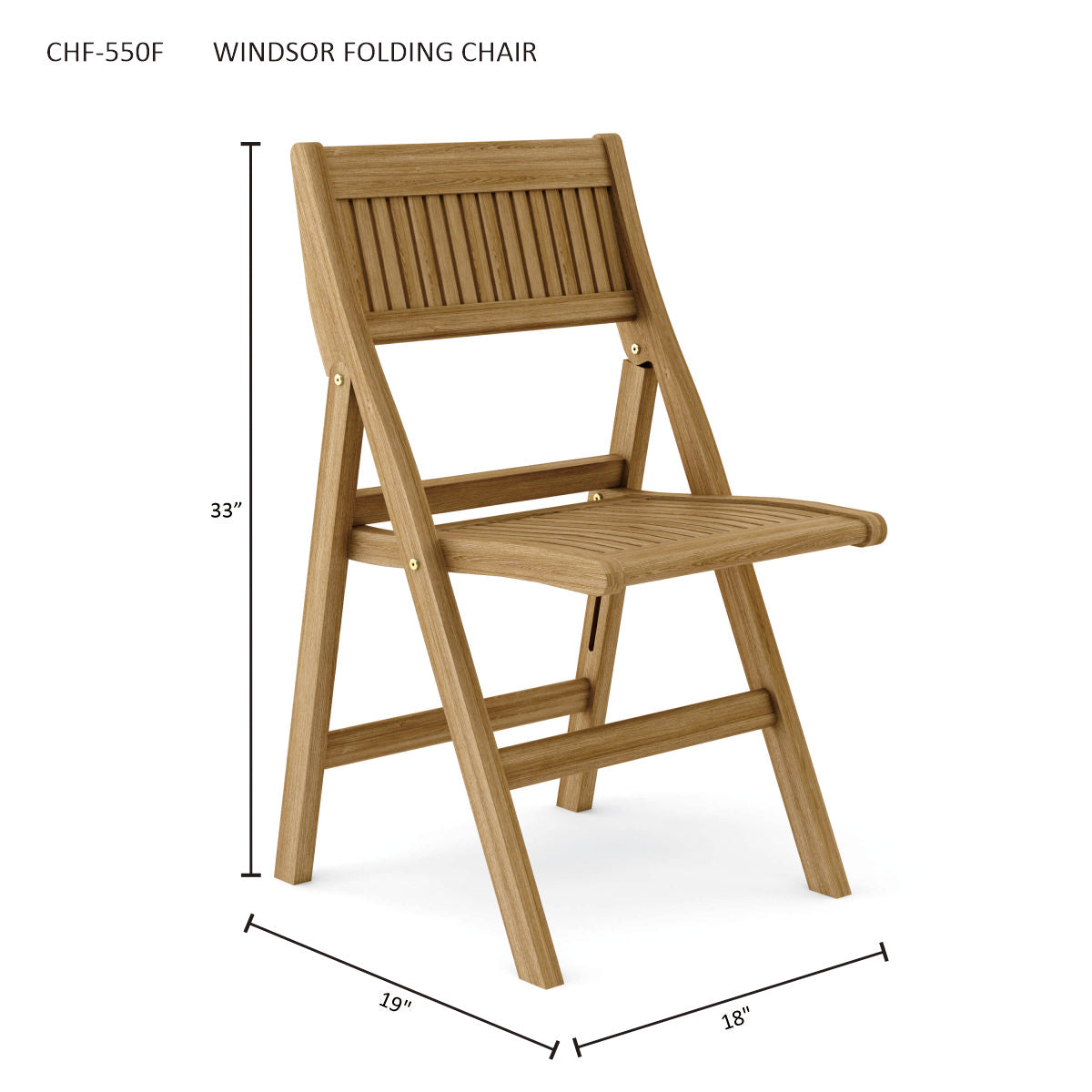 Anderson Teak Windsor Folding Chair (sell & price per 2 chairs only)