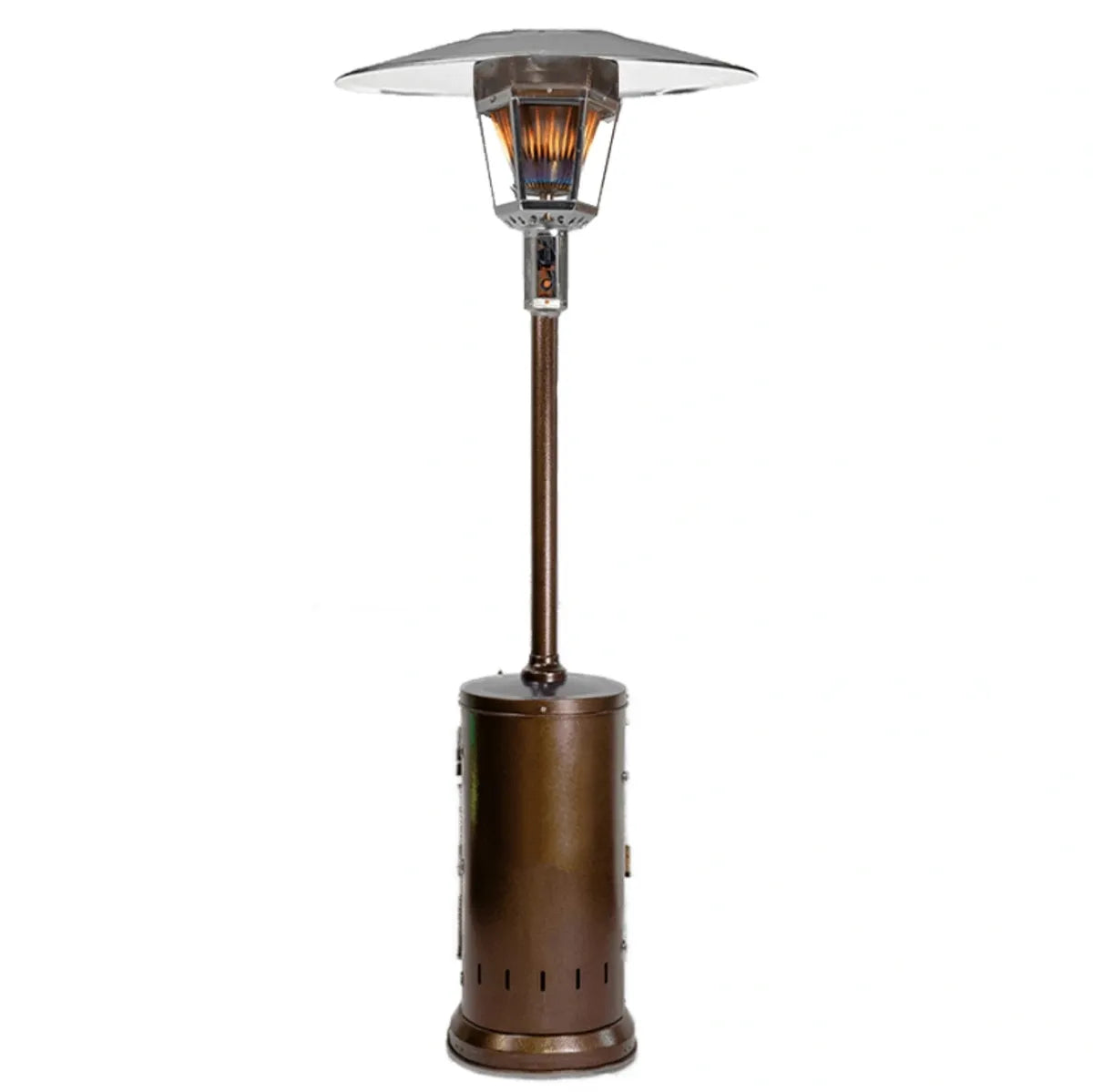 RADtec Real Flame Patio Heater, 96 inch, 41,000 BTU, Propane, Antique Bronze, model RF2-MT-ANT-BRZ
