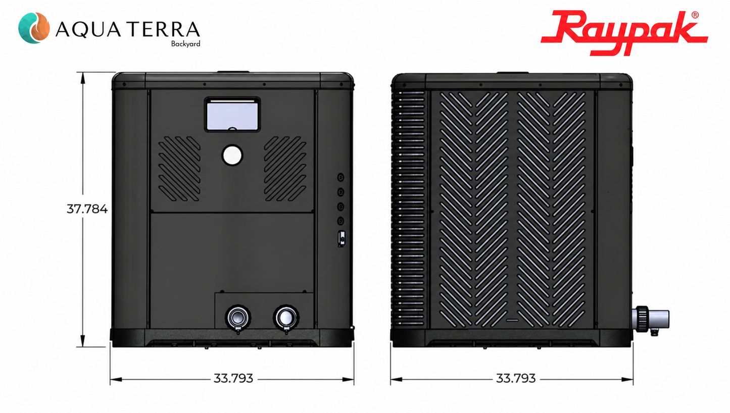 Raypak Crosswind V TWPH-5550EHT08 102k BTU Titanium Heat Pump