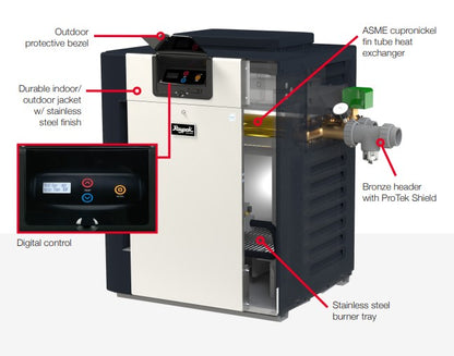Raypak Professional Series Digital B-R268-EP-X #57 266k BTU Propane Cupronickel Pool Heater