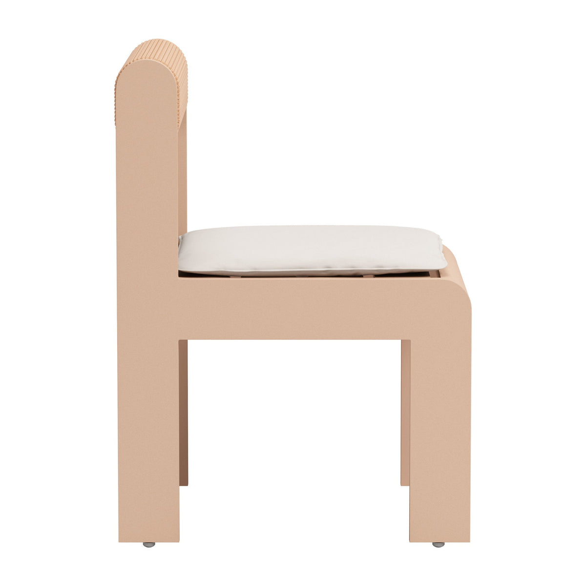 Island Outdoor Patio Dining Chair, Set of 2, White