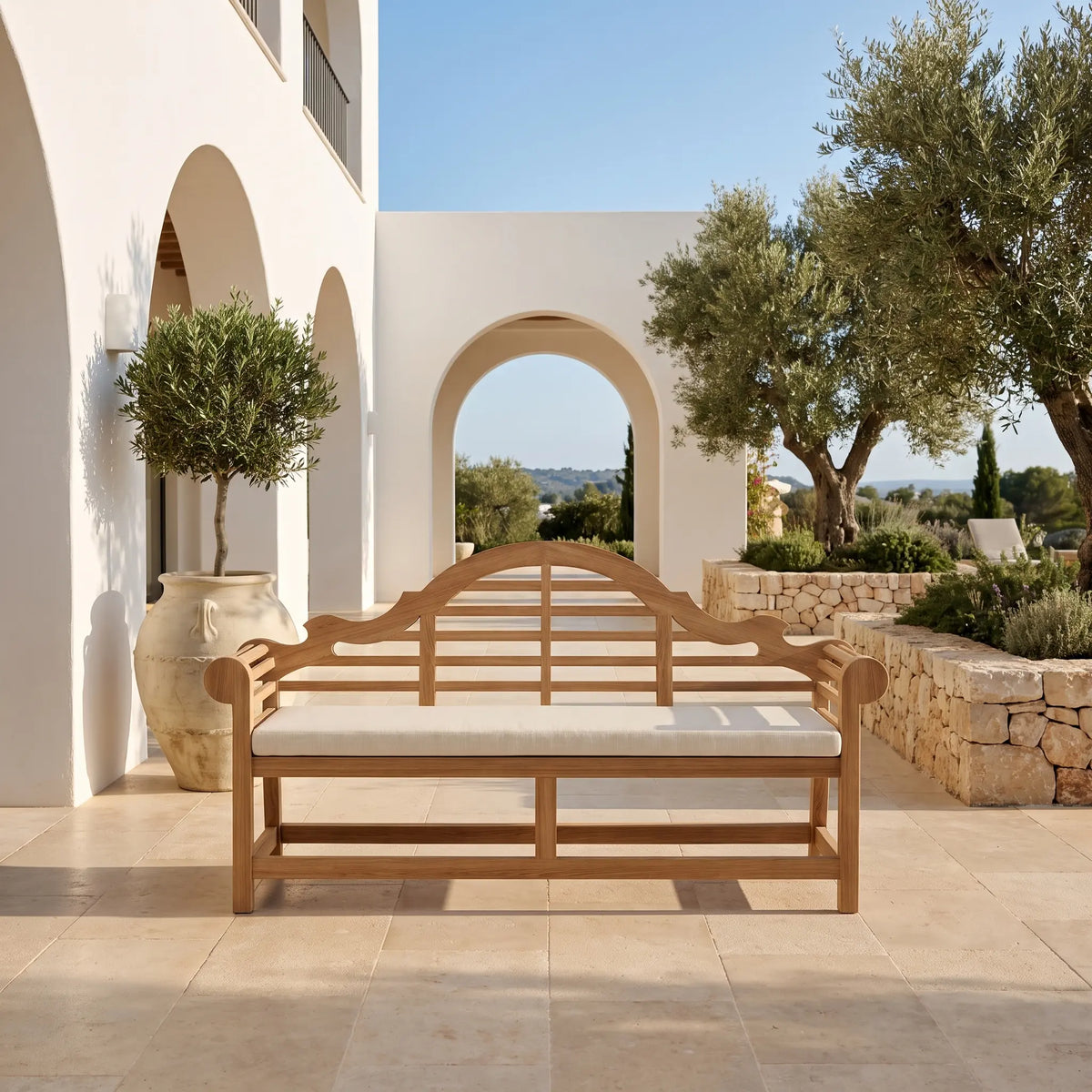 Anderson Teak Cushion for the Marlborough 3-Seater Bench, Natural Finish