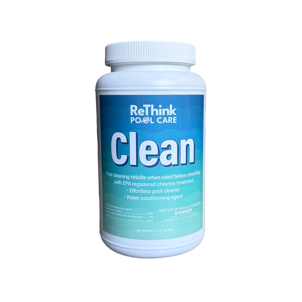 ReThink Pool Care Clean pre-shock pool algae treatment